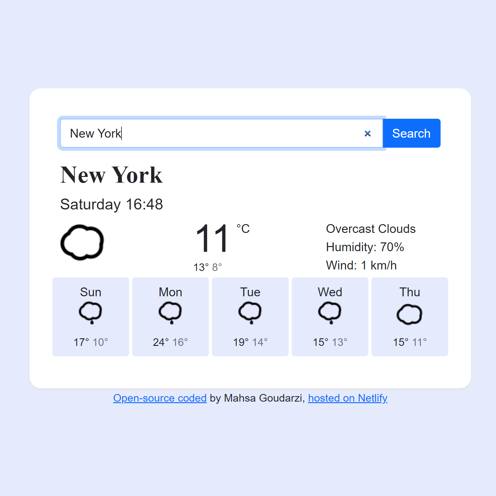 React weather project